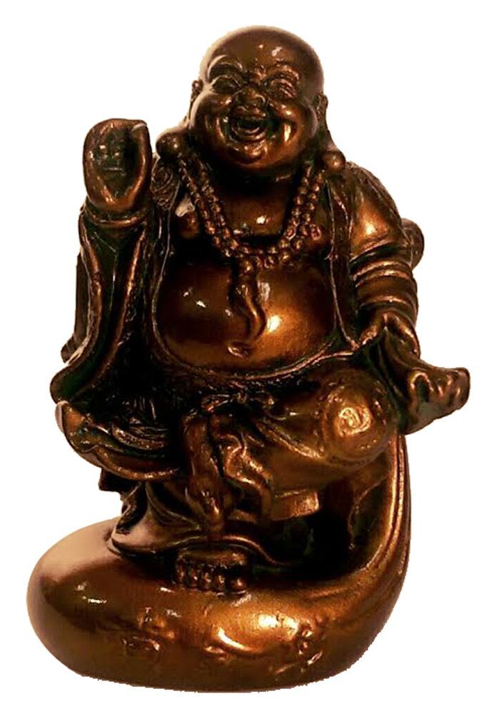 484 - 3" Bronze Buddha - on Bag - |X-30|