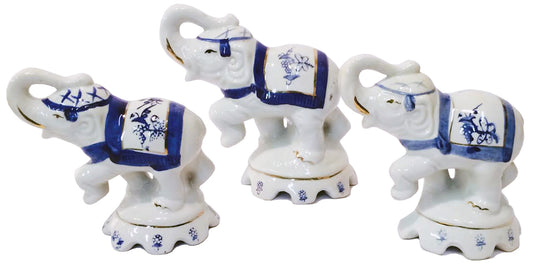 4929 - 3pc Hand Painted Elephant Set - |Z-17|