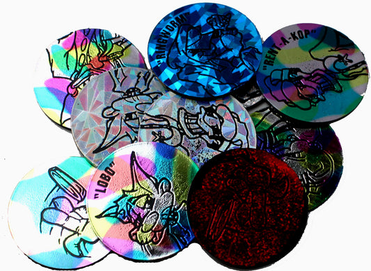 4940 - 10 Asst Black Holographic Slammers - |Pog/Garage|
