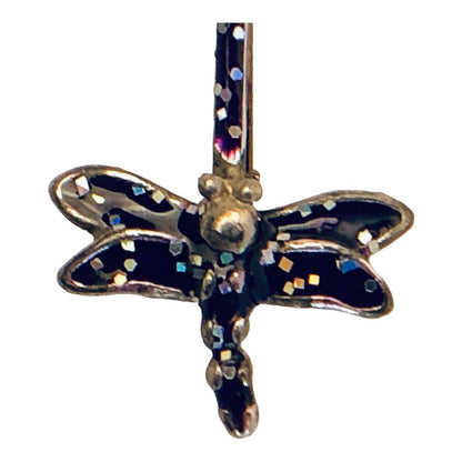 495 - Dragonfly Glitter Enamel Hairpin - |Clear-28|