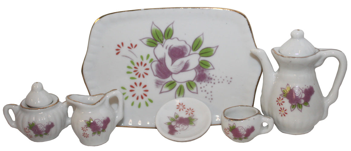 4971 - Mini Tea Set Purple Flower - |F-30 Top|
