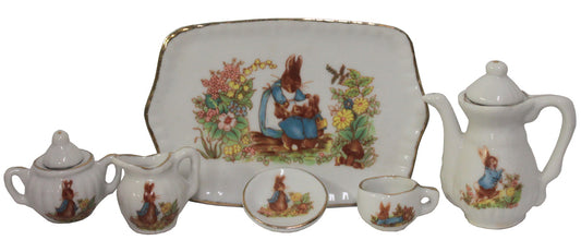 4975 - Mini Tea Set Rabbits & Bunnies - |F-30 Top|