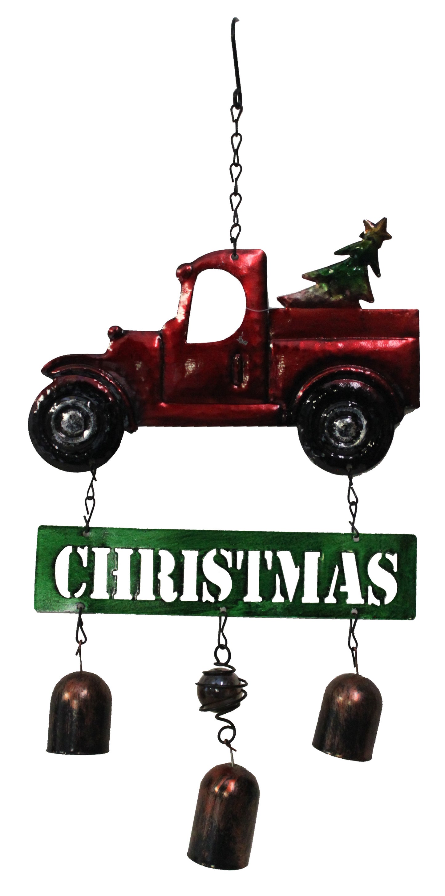 4980 - Red Truck Xmas Windchime - |Chime Wall|