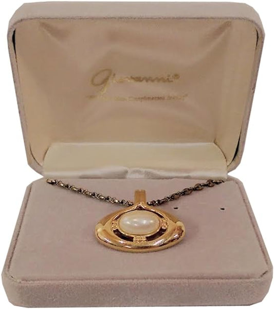 5012 - Pearl Necklace Gold w/Chain - [Clear-203]