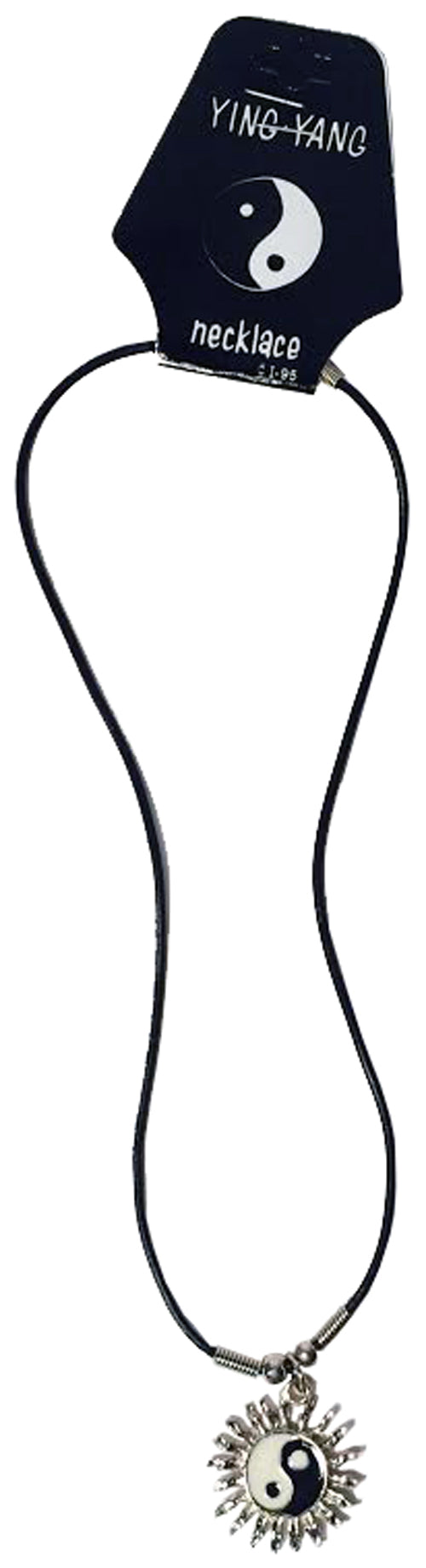 5018 - Sun Shaped Yin Yang Necklace - |Clear-53|