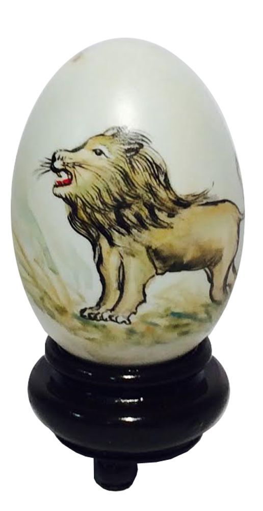503 - 3" HAND PAINTED Real Egg - Lion |14-18|