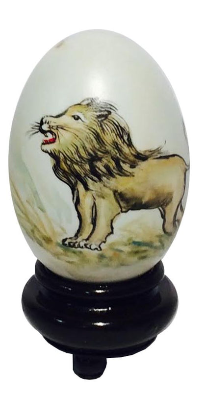 503 - 3" HAND PAINTED Real Egg - Lion |14-18|