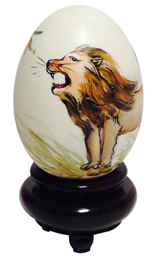 503 - 3" HAND PAINTED Real Egg - Lion |14-18|