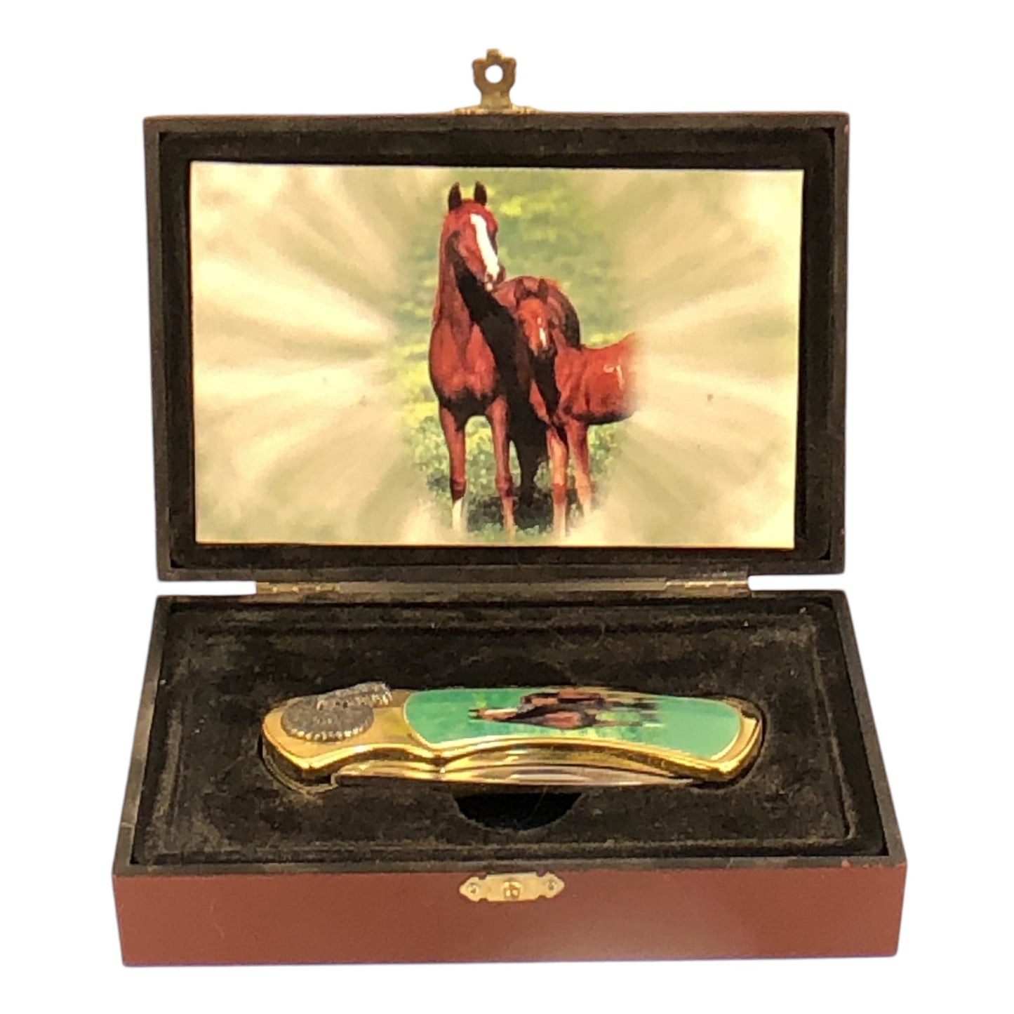 5072 - Double Horse Pocket Knife Gift - |101|