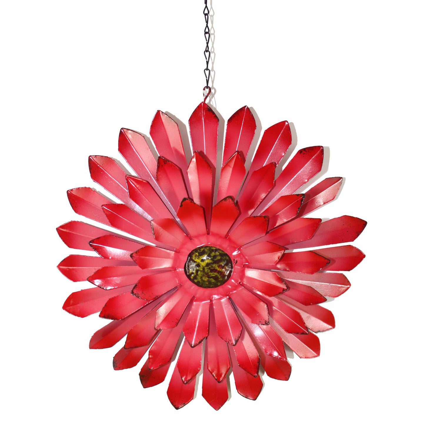 5094 - 12" Two Tone Pink Metal Flower