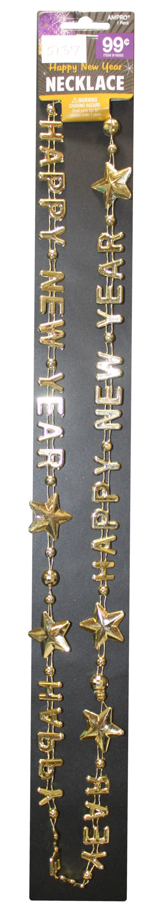 5137 - Gold New Years Necklace - |DVD-4|