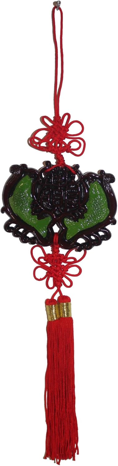5153 - 14" Fish Hanger Charm Jade Wood - |P-10|