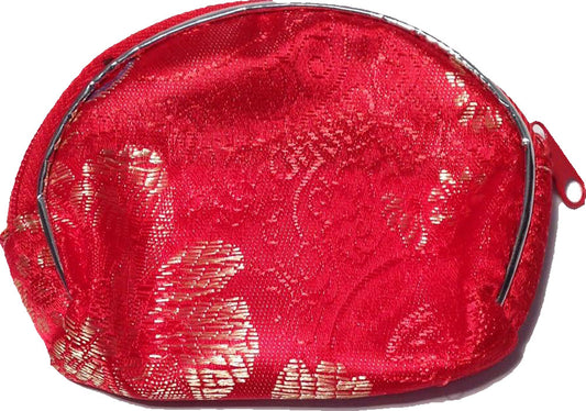5172 - 4" Red Zipper Coin Purse Satin |16-22|