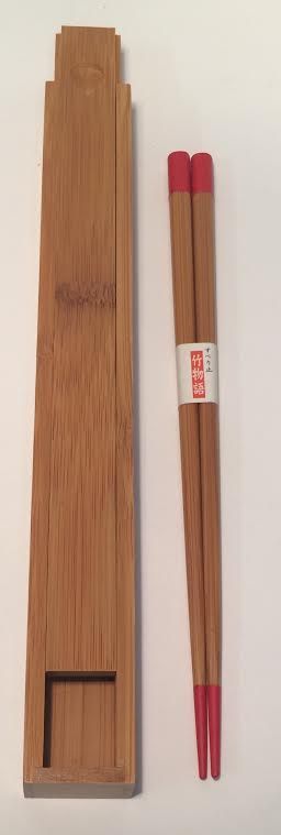 5189 - Chopsticks In Wood Case Red Tip  |16-24| |17-23|
