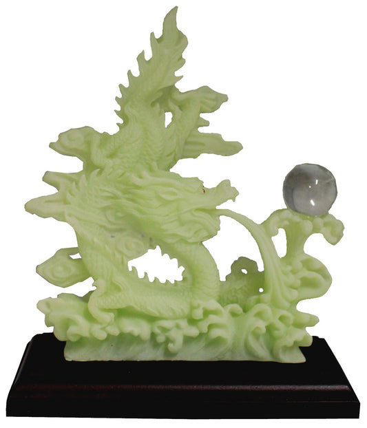 5237 - 7" Green Glow Dragon - Crystal - |Z-09|