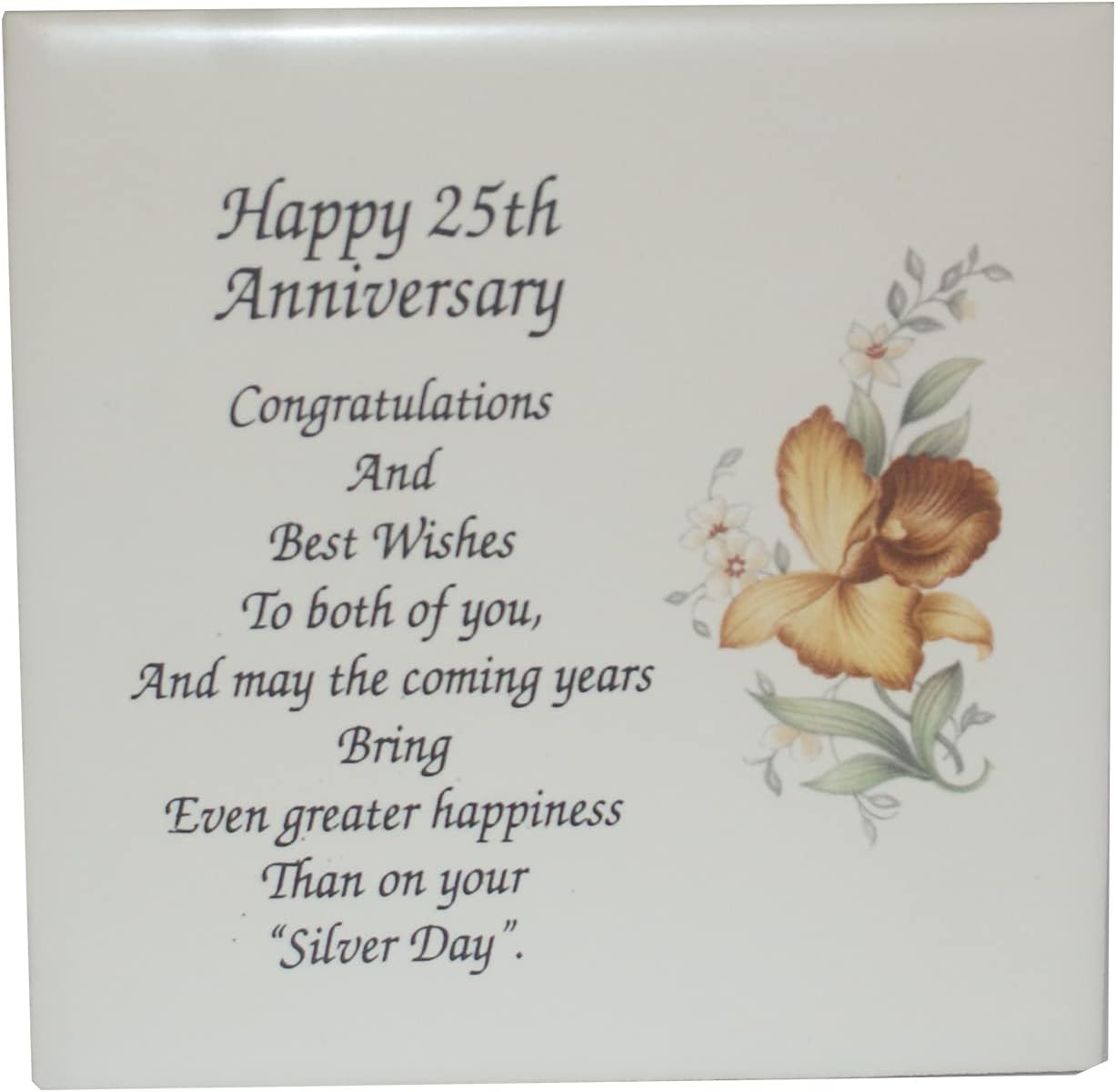 524 - 4.5" Happy 25th Anniversary Tile - [7-32]