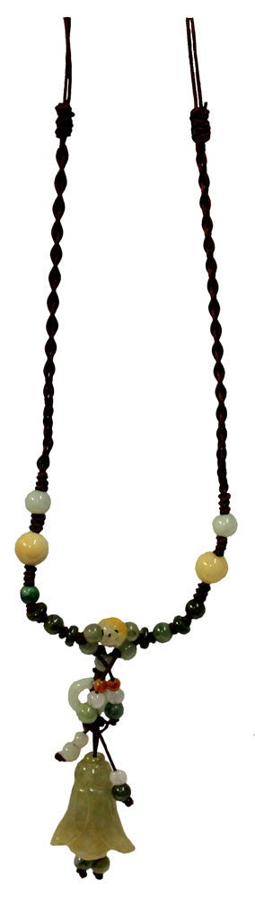 5244 - Jade Bell Necklace - |Clear-20|