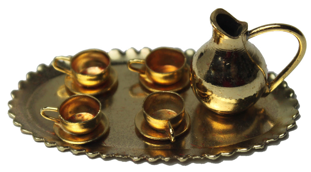 5283 - Brass Dollhouse Tea Set - |D-17 Top|