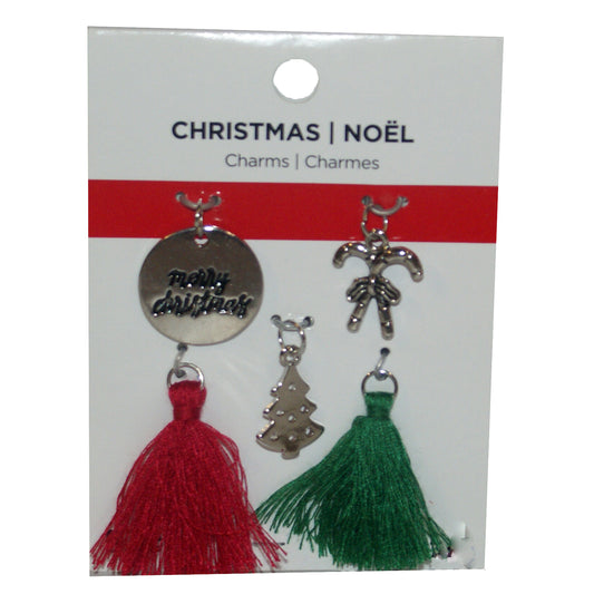 5290 - 5 pc Xmas Charms - |Clear-194|