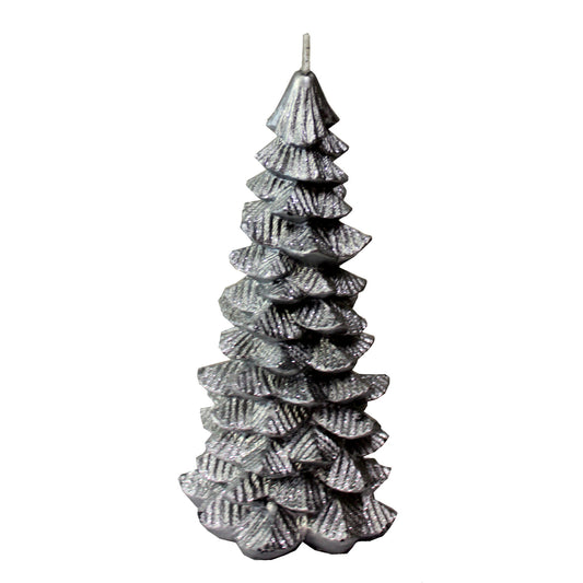 5333 - 7" Silver Xmas Tree Candle |Scent 26|