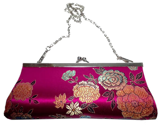 5365 - 7" Fuchsia Floral Snap Purse  |16-19|