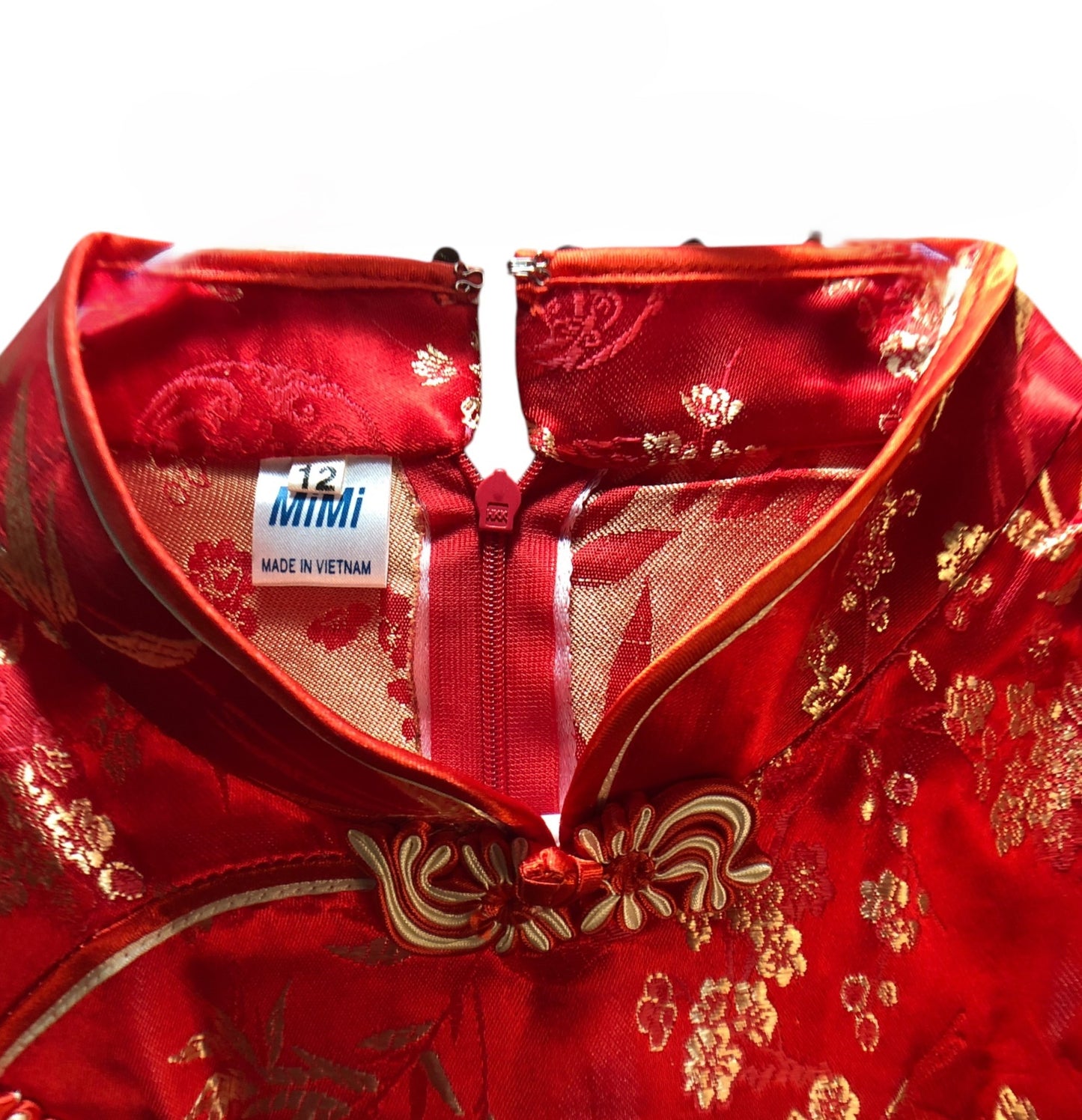 5378 - MiMi SS Long Cheongsam 12 Red/Gold - |Pod 3-11|
