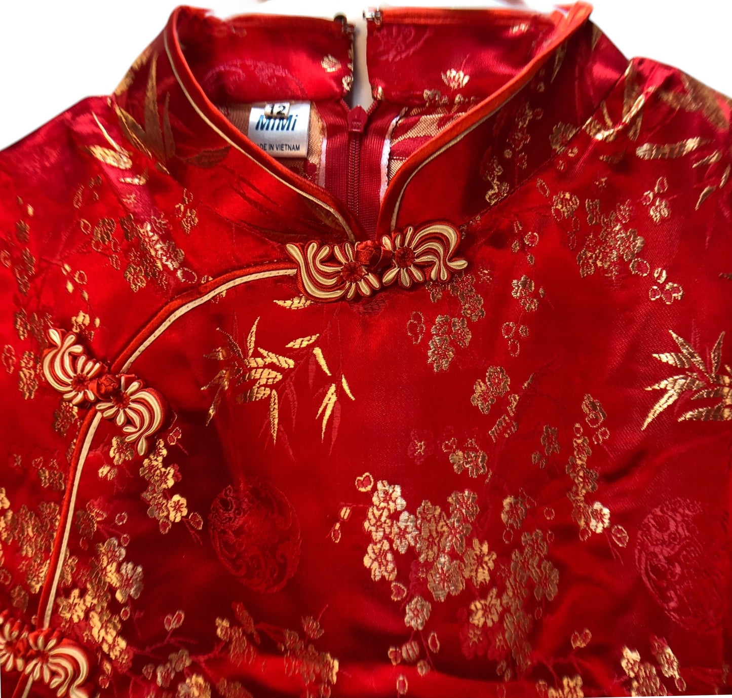 5378 - MiMi SS Long Cheongsam 12 Red/Gold - |Pod 3-11|