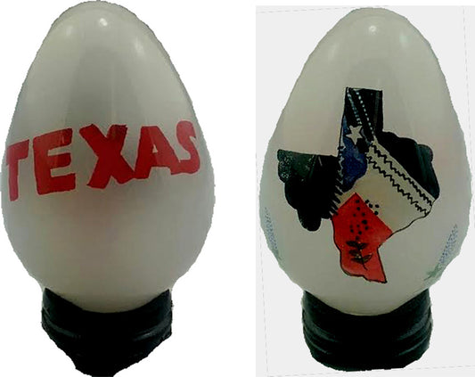5410 - 3" White Glass Egg - Texas - |8-11|
