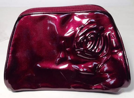 5433 - 9x6 Burgundy Rose Make Up Bag - [16-23]
