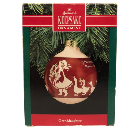 5437 - Set of 4 Hallmark Keepsake Granddaughter Christmas Ornaments for Holiday Decor ||