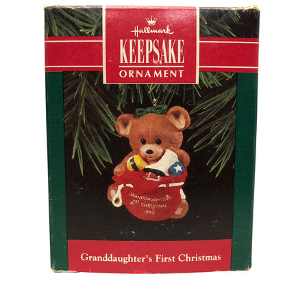 5437 - Set of 4 Hallmark Keepsake Granddaughter Christmas Ornaments for Holiday Decor ||