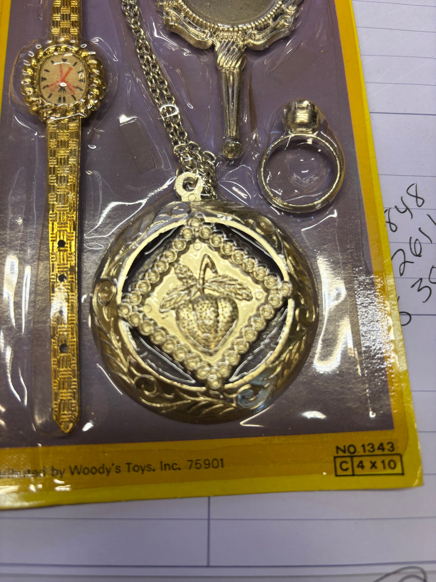 3687 - Set of Three Glamour Jewelry Gold Kids Toy |12-25|