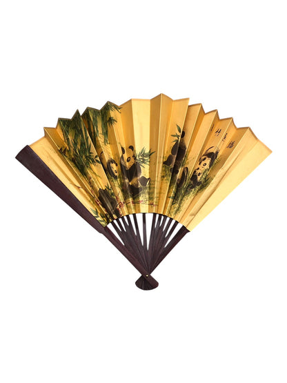 5473 - 13" Satin Fan Kanji Pandas - |25-B|