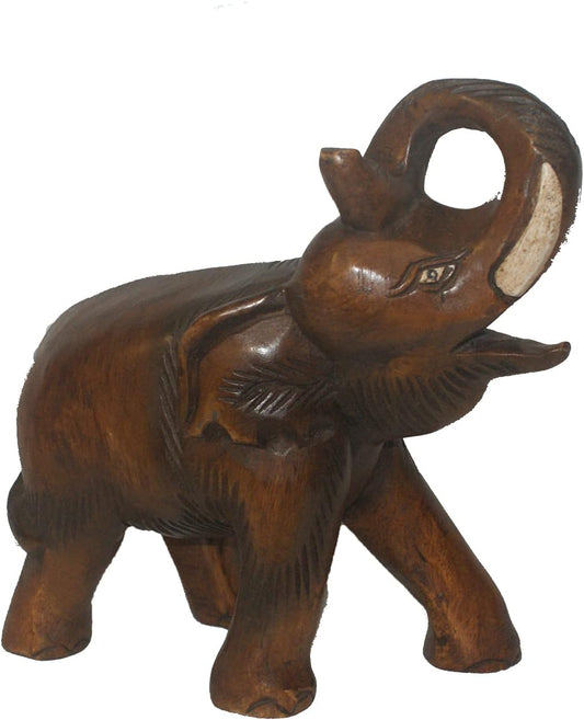 5474 - 12" Hand-Carved Wood Elephant - |Z-72|