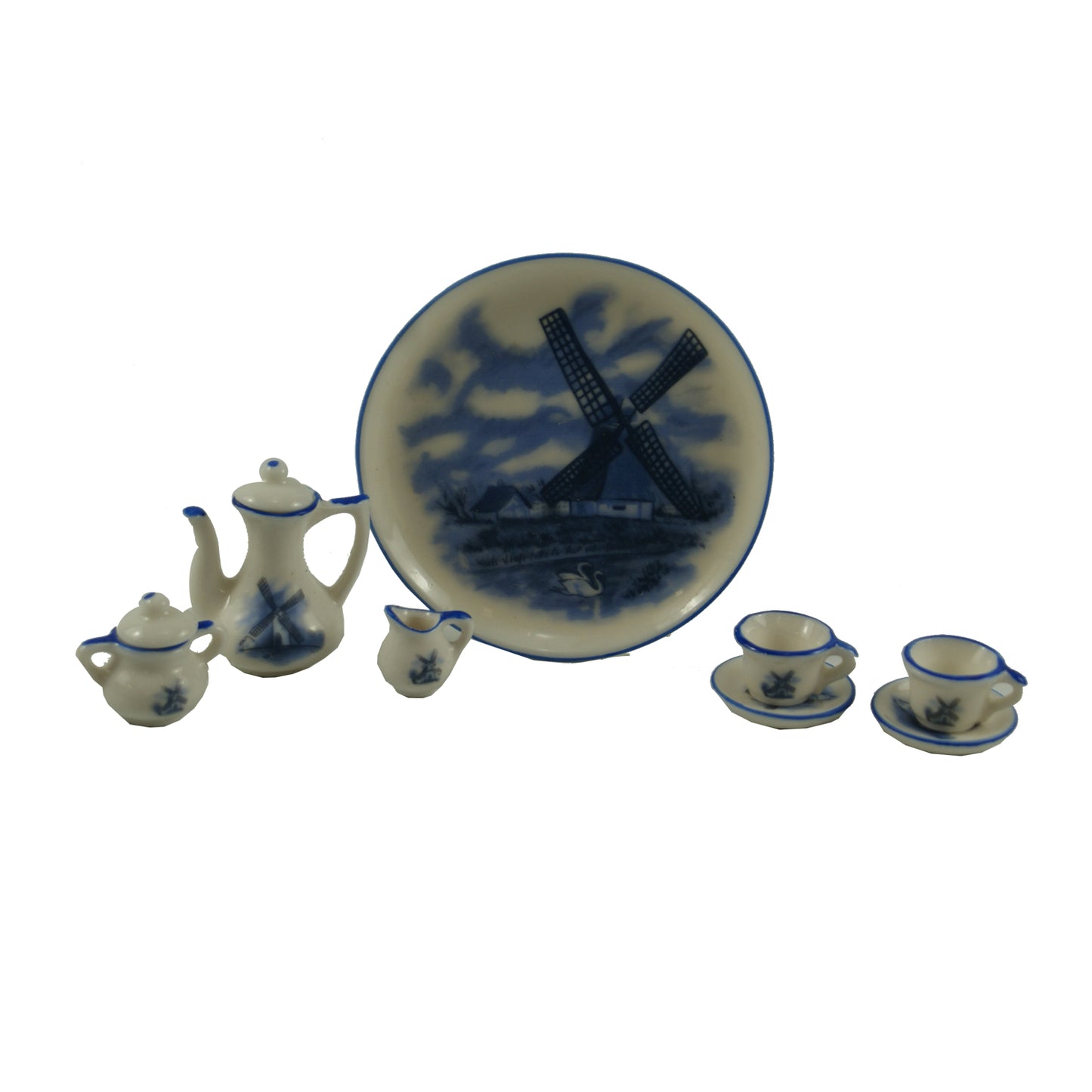 5490 - 10 Pc Windmill Miniature Ceramic Teaset |10-11|