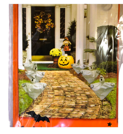 5503 - 19 Inch Set Of 6 Holiday Ghost Stakes For Garden Decor |W-28|