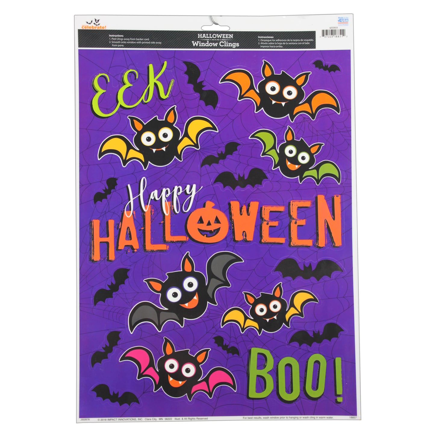 5515 - Halloween Bats Window Clings - |9-2|