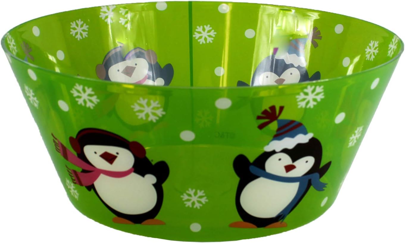 5538 - 10" Penguin Xmas Bowl - [Pod 2-18]