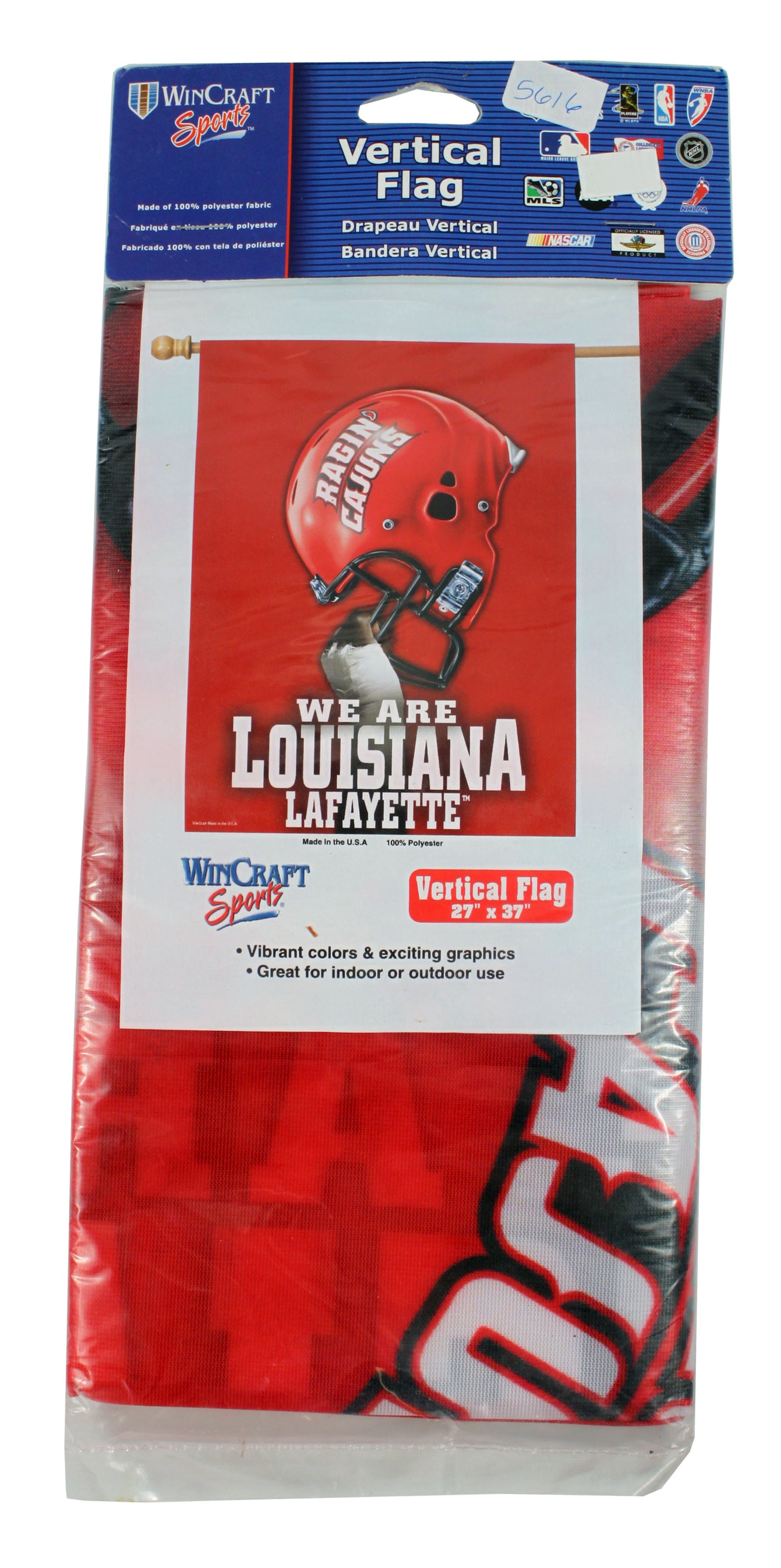 5616 - Wincraft Vertical Flag Ragin Cajuns - |R-14 Garage|