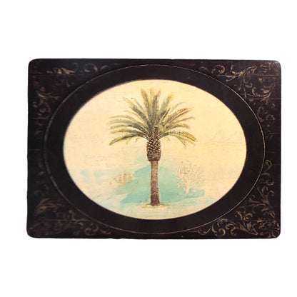 5652 - Set of 4 Wood Palm Placemats - |H-40|