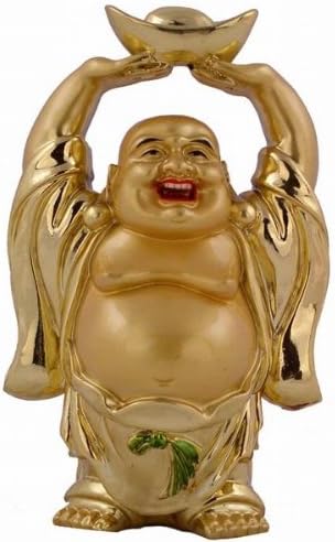 5669 - 5" Golden Buddha - Ingot Raised - [Bu-12]