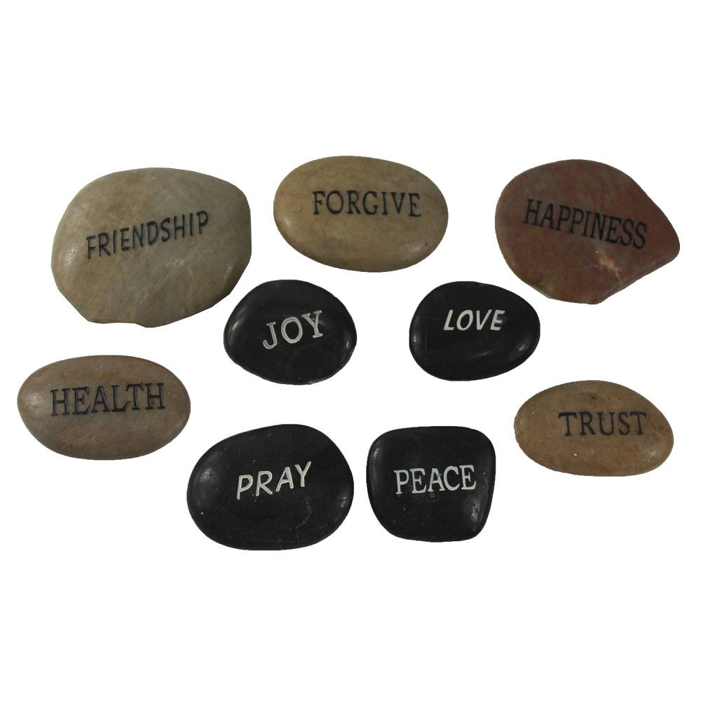 56 - Assorted Inspirational Stones - |Front Desk|