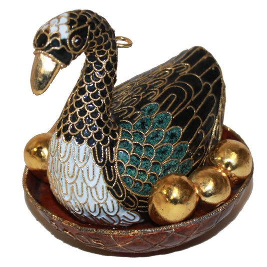 5760 - 3.5" Golden Goose with 6 Golden Eggs - |Z-55|