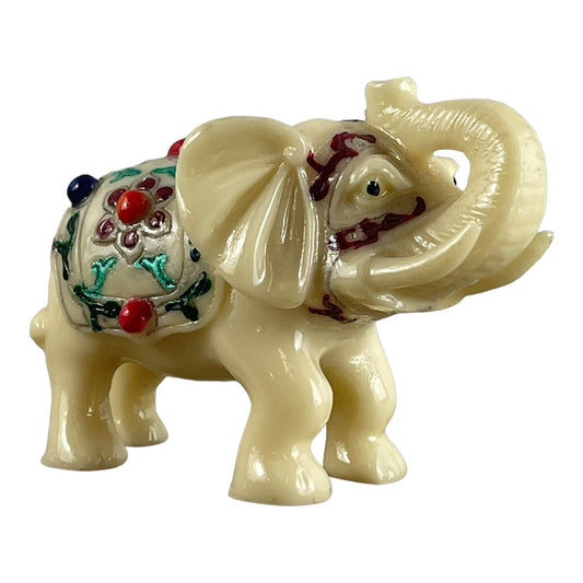 5788 - 3" Faux Ivory Elephant - Flowers - |Z-39|