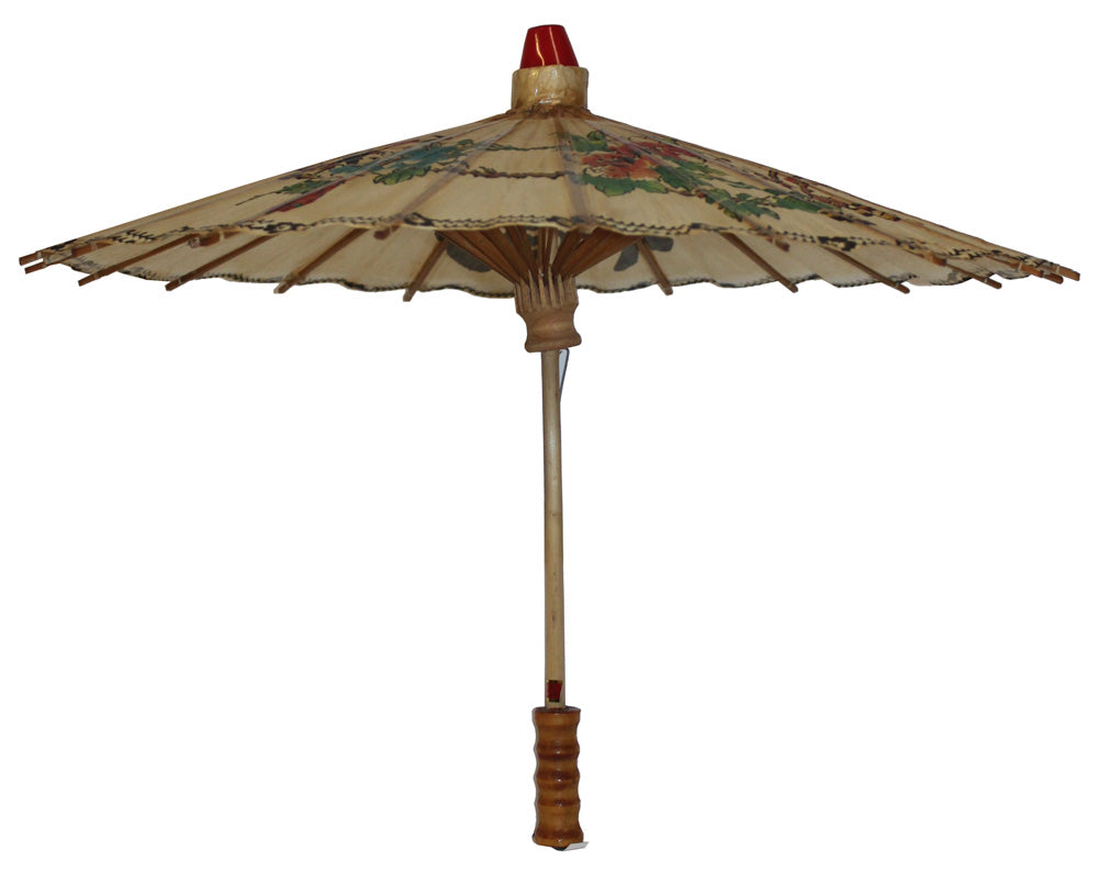 5800 - 19" Bird Flower Paper Parasol - |Scrolls|