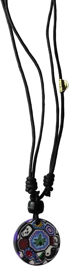 5838 - Necklace Yin Yang & Hemp Claymatic - [Clear-70]