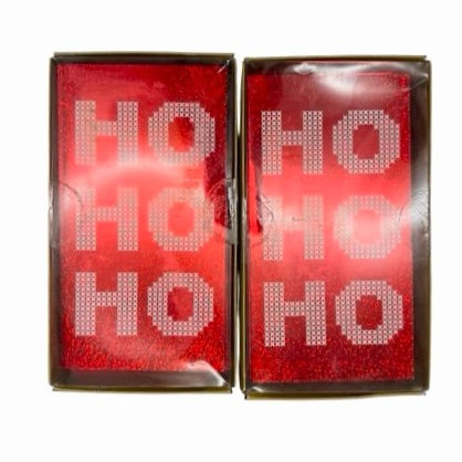 5842 - 2 Set Ho Ho Ho Red Xmas Cards & Envelopes |7-4|