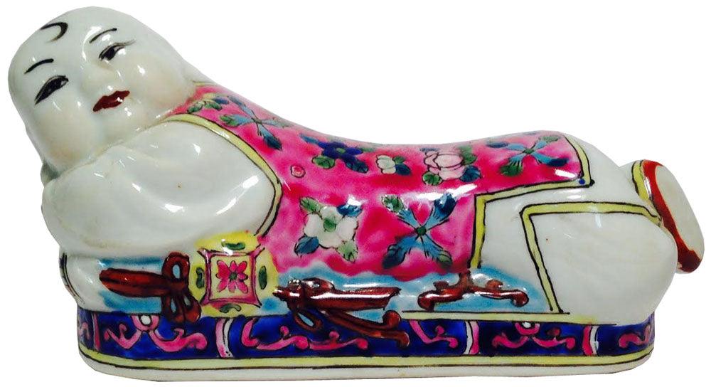 5902 - 6" Pink Pillow Ceramic Buddha - |Bu-07|