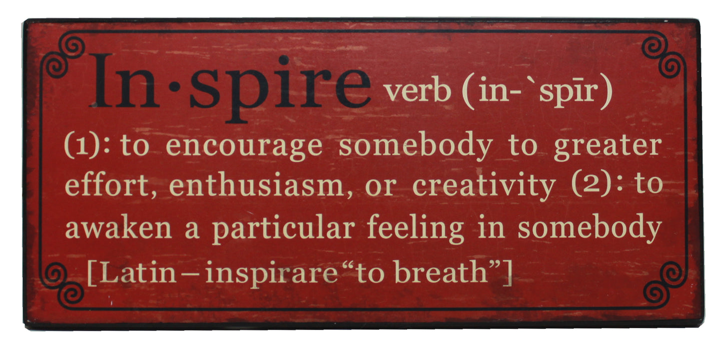 5914 - 4x10 Inspire Wood Plaque - |12-18|