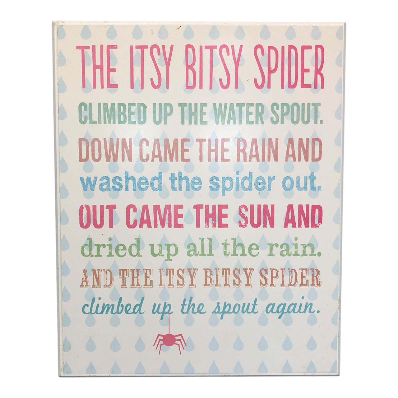 5921 - Itsy Bitsy Spider Decorative Wall Plaque |16-21|